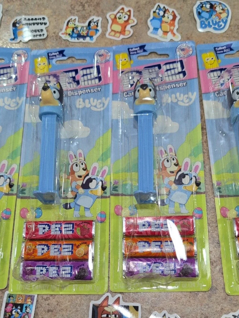 Pez Licensed Party Favor Pack - Blue Pez Dispensers with Assorted Candy